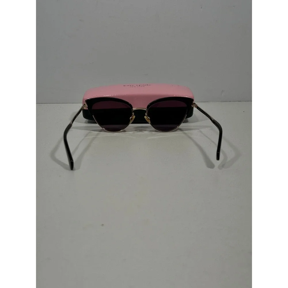 Kate Spade Jahnam/S hello sunshine Black Gold Cat Eye Sunglasses 8079O 52 w Case